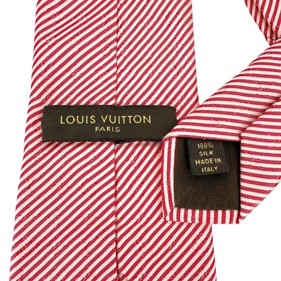 LOUIS VUITTON Monogram Diagonal Tie in Red - Picture 5 of 10